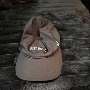 Nike Black Cap with Just Do It Slogan